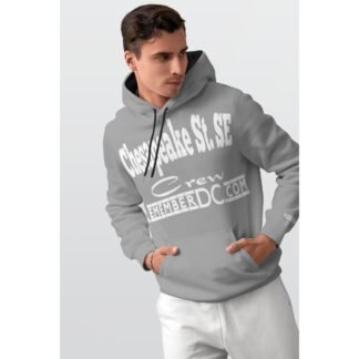 *Hoodie – Chesapeake St. SE Crew – Remember DC! White Print on Formal Grey